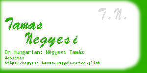 tamas negyesi business card